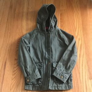 Gap kids green military jacket